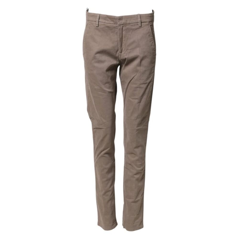 Dondup Cotton Stretch Straight Chino Trouser Women's Brown